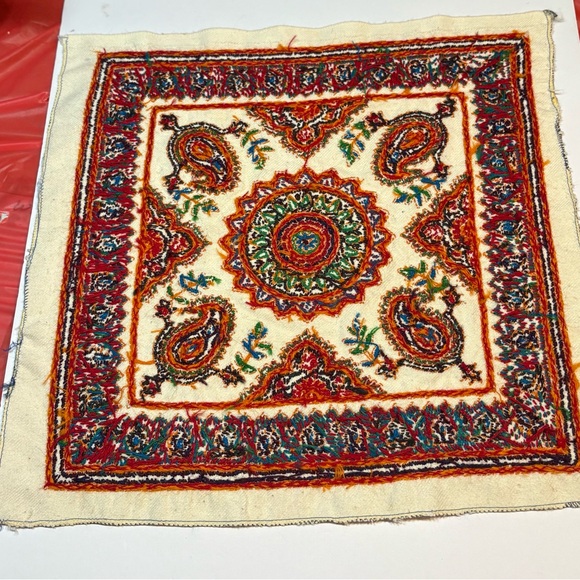 Boho Hand Made Stitched Patel Wall Hanging Art 18” - Picture 5 of 6